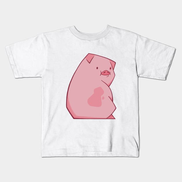 Waddles Kids T-Shirt by Sobchishin